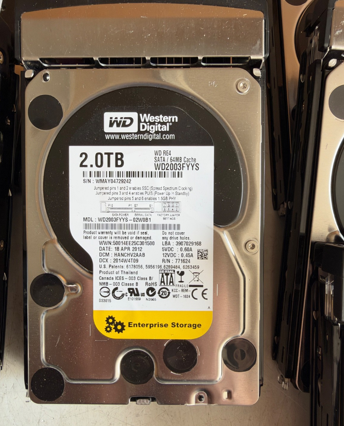 Western Digital RE4 2TB HDD 7200 RPM 3.5'' SATA WD2003FYYs