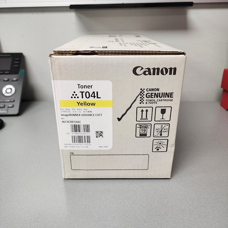 Canon T04L Toner Cartridge – YELLOW – NEW
