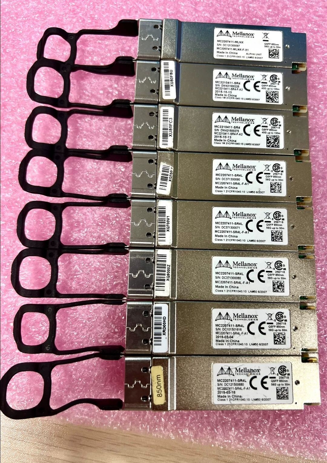1pcs Mellanox MC2207411-SR4L QSFP+, MPO, 850nm, Up to 30M 4x14Gb/s Up to 56Gb