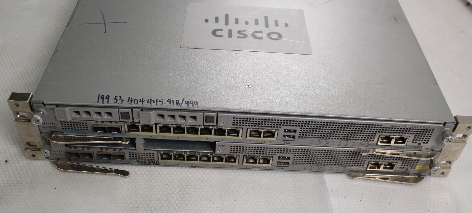 Cisco ASA5585-X Adaptive Security Appliance w/ SSP-60 & SSP-20 Module & Dual PSU