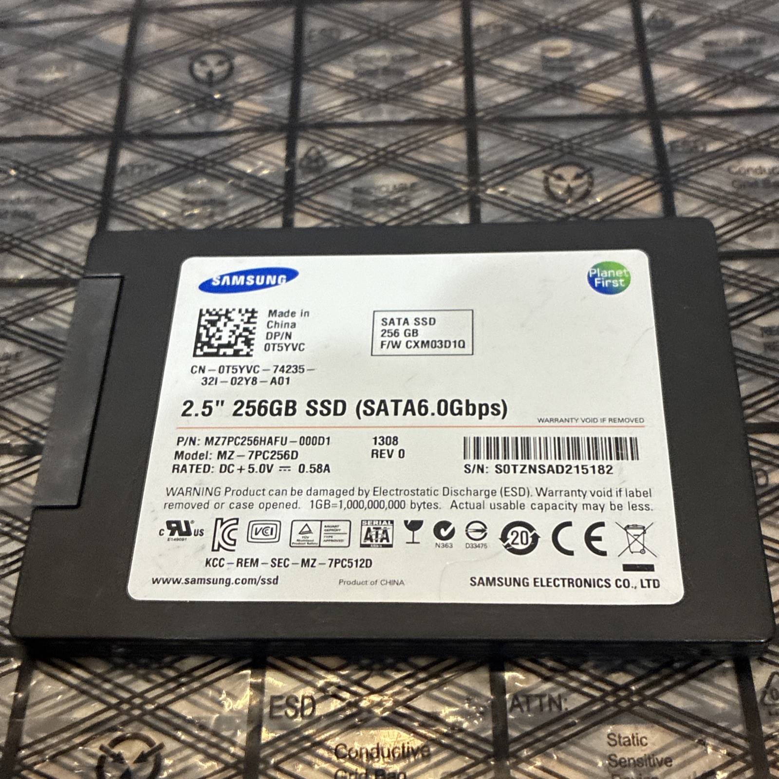 Samsung MZ-7PC256D 256GB SATA SSD Solid State MZ7PC256HAFU-000D1 94% HEALTH