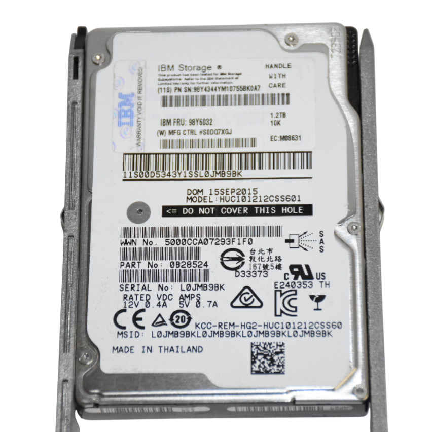 IBM HGST Ultrastar C10K1200 1.2TB 10K SAS 6G 2.5" Hard Drive HDD HUC101212CSS601