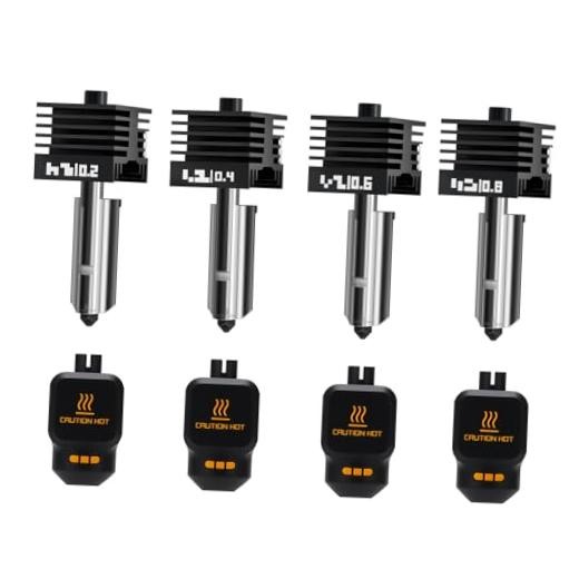4 Pack 0.2/0.4/0.6/0.8MM H2 Series/X2D/P2S Hotends - 4PCS