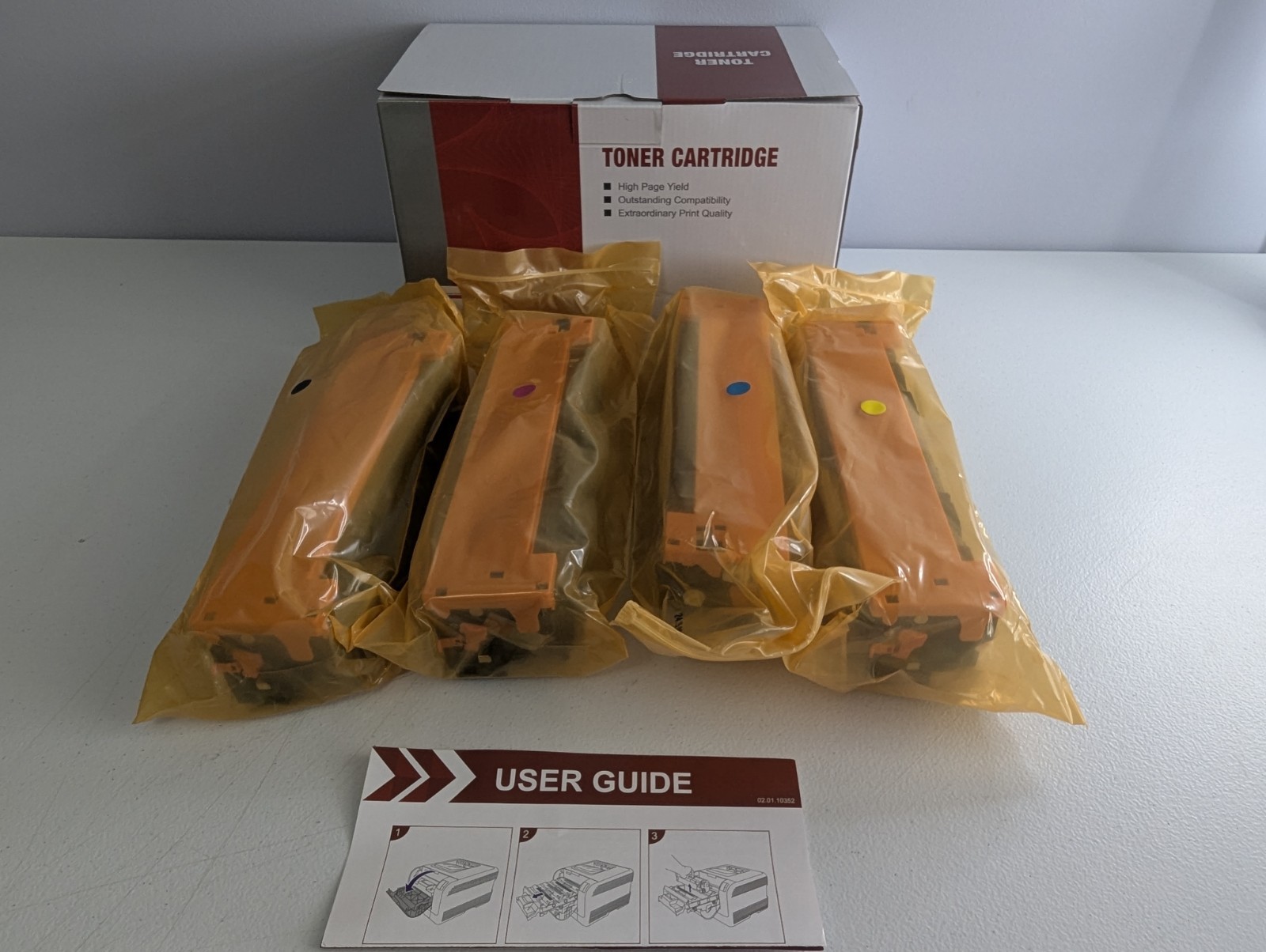 Cannon Compatible Jeostarky Toner Cartridges Black Cyan Magenta Yellow 055 055H