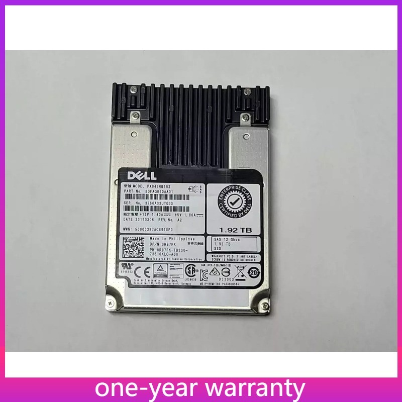 0R87FK R87FK DELL 1.92TB PX04SRB192 2.5" SAS 12Gb RI SSD Solid State Drive New