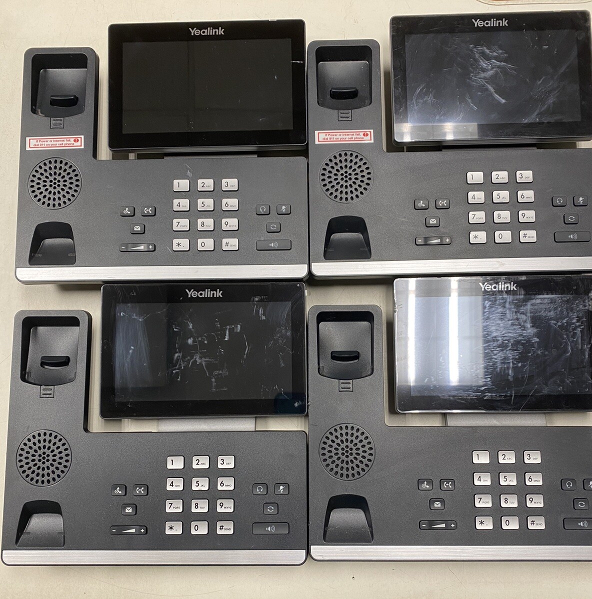 Lot Of  4 Yealink SIP T58A TEAMS SMART BUSINESS TOUCHSCREEN VOIP OFFICE PHONE