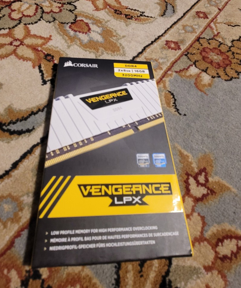 CORSAIR VENGEANCE LPX 16GB (2x8GB) PC4-25600 (DDR4-3200) Memory Kit - Black...