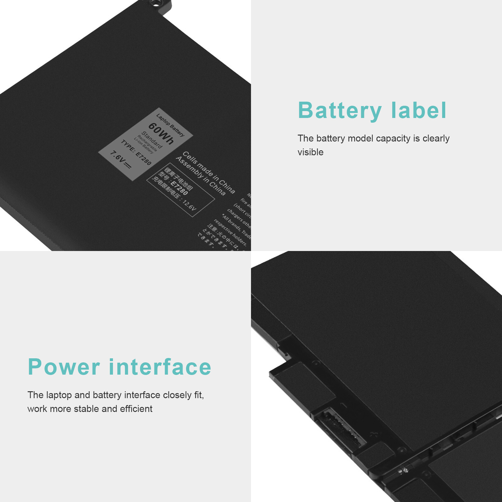 ✅Lot 10 F3YGT Battery For Dell Latitude 12 13 14 E7280 E7480 7480 7490 7380 7390