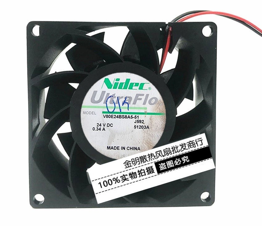 1PCS Nidec 8038 V80E24BS8A5-51 24V 0.34A Inverter Cooling Fan