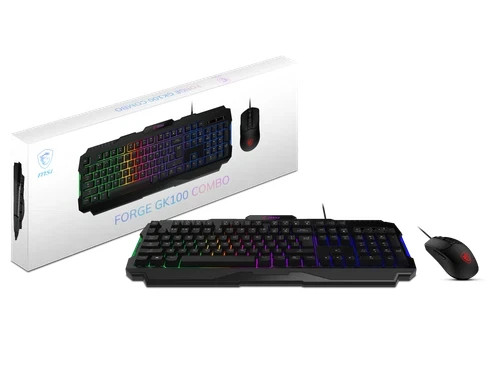 MSI Forge GK100 RGB Gaming Keyboard Mouse Combo Anti Ghosting 19 Key