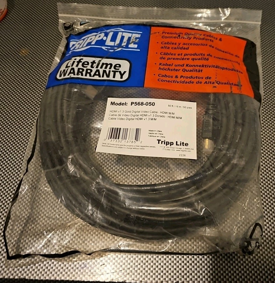 NEW, TRIPP LITE P568-050, 50FT, HDMI V 1.3, VIDEO CABLE, FREE  SHIPPING