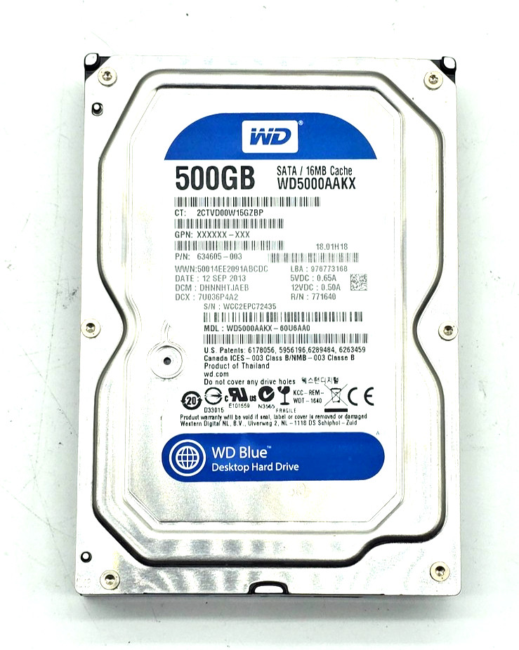 Western Digital Blue 500GB 3.5 SATA 6Gb/s HDD WD5000AAKX 7200RPM Tested
