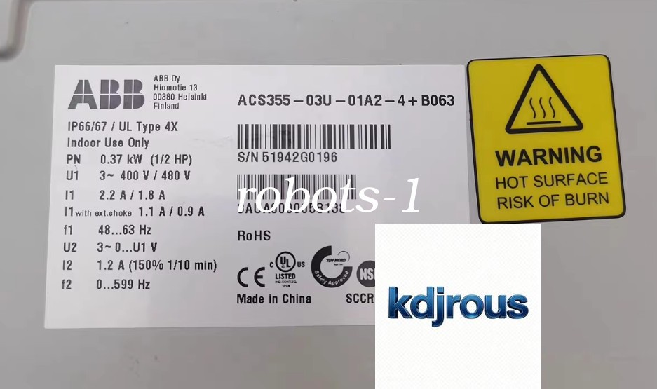 ACS355-03U-01A2-4+B063 ABB inverter brand new FedExor DHL