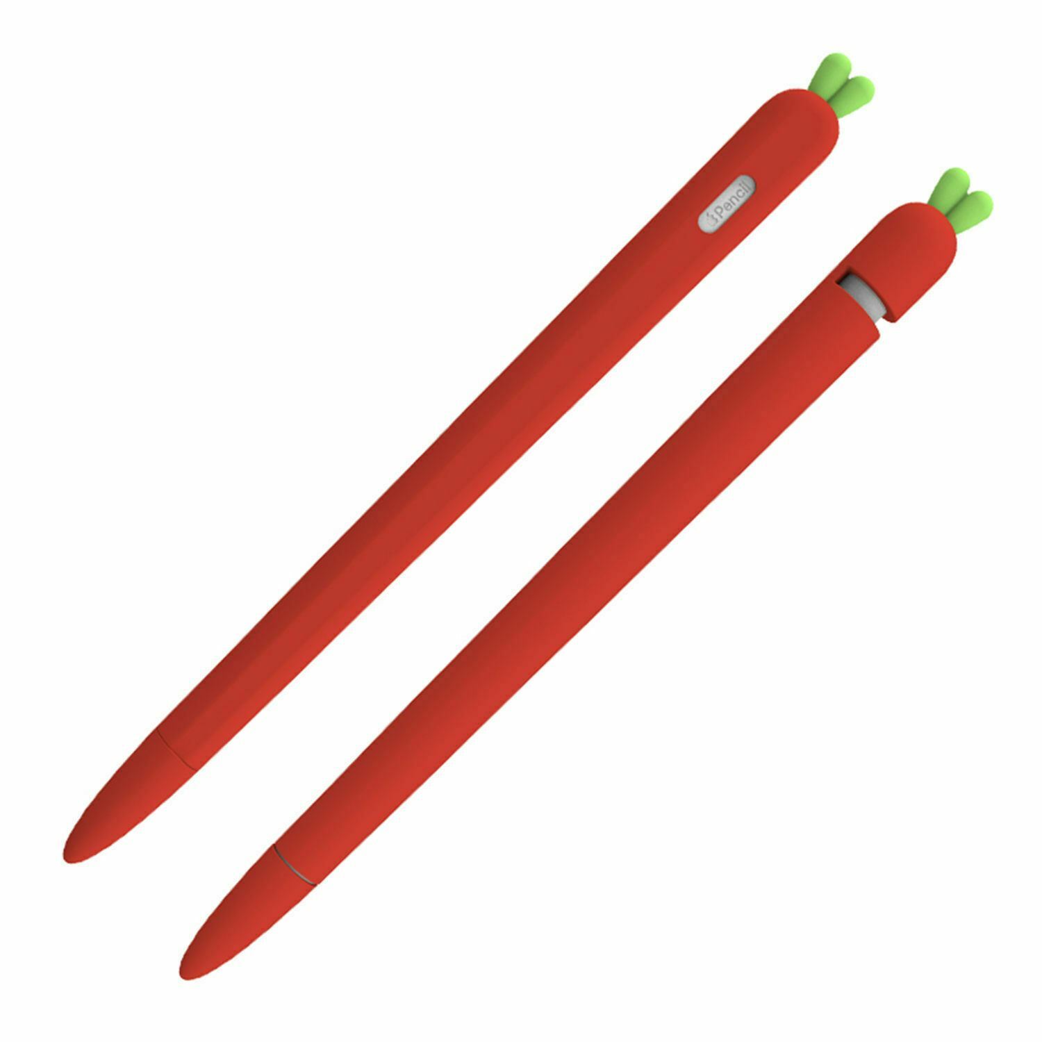 Cute Carrot Silicone Soft TPU Case For Apple Pencil 1st 2nd Gen Pen Holder Cover