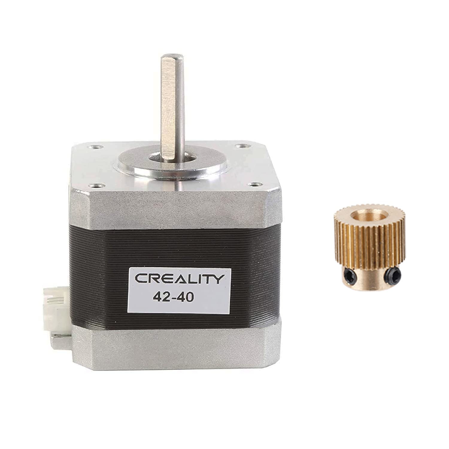 Creality 42-40 Stepper Motor with Extruder Gear, 2 Phase 1A 1.8 Degree 0.4 N.M