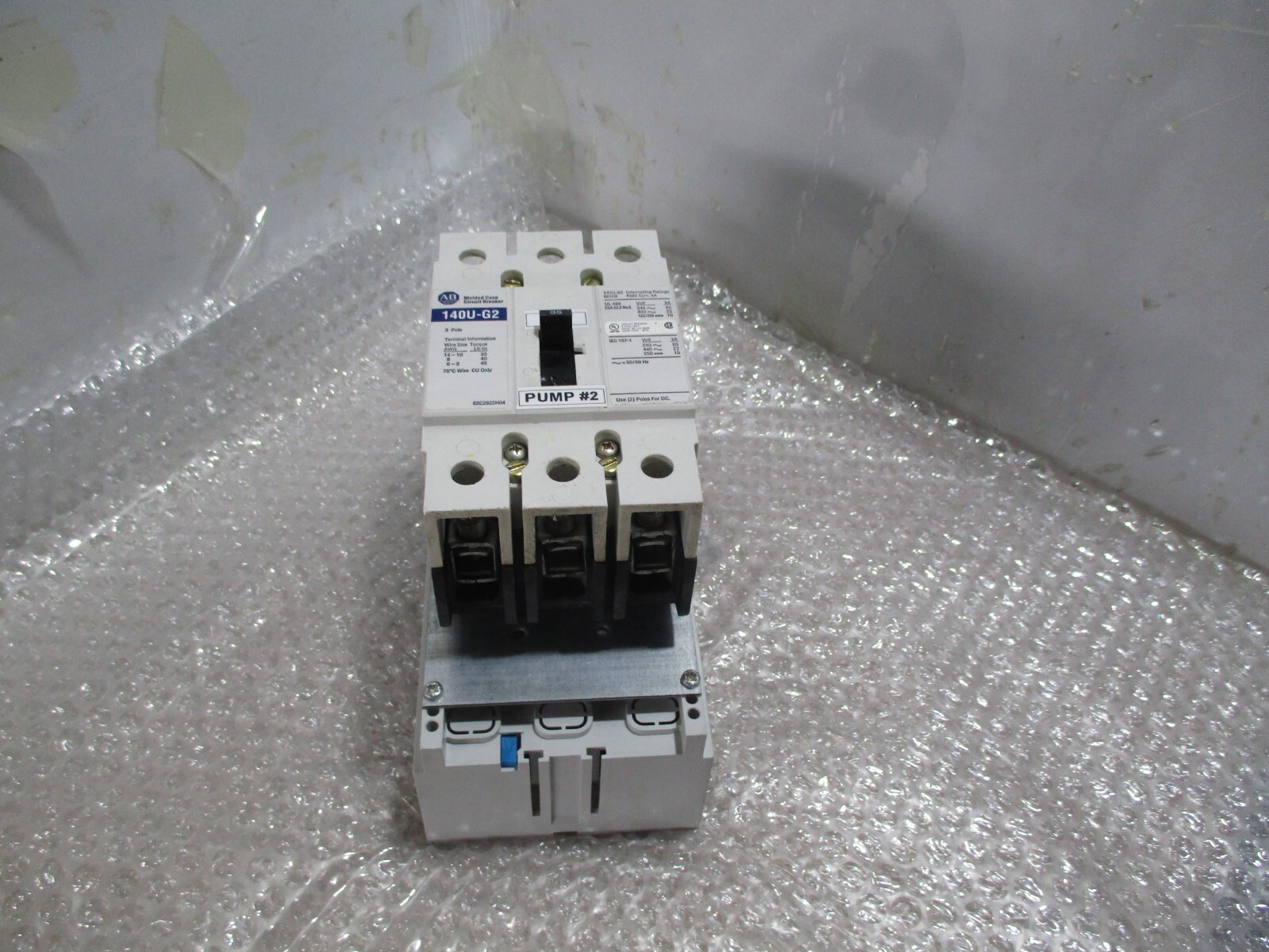 Allen-Bradley 140U-G2 35A 3POLE  140U-G2-MCCB w/ 141A-CUH125T