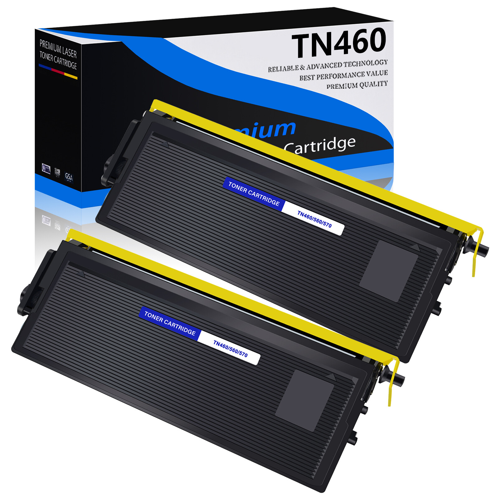 2PK TN460 Toner Cartridge Fit for Brother TN-460 HL-1030 HL-1230 HL-1240 HL-1250