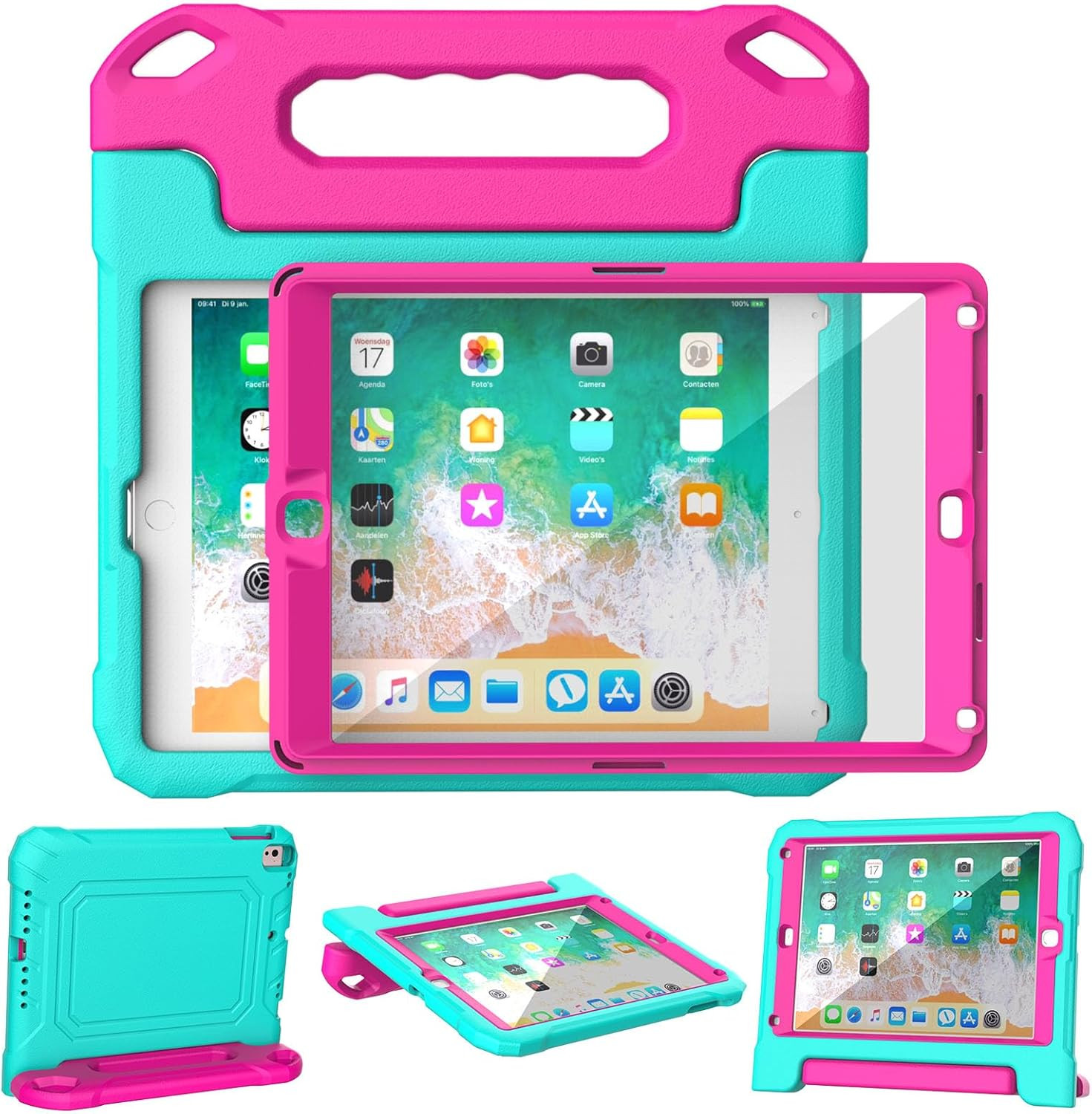 Funda Para Ninos Para Ipad 9.7 2018/2017 Y Ipad Air 2 - Integrada Protector De