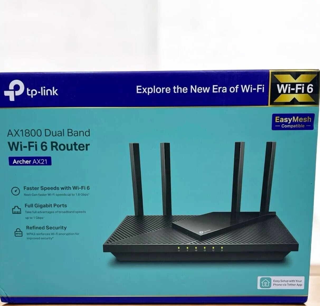 TP-Link AX1800 WiFi 6 Router V4 Archer AX21 Dual Band Wireless