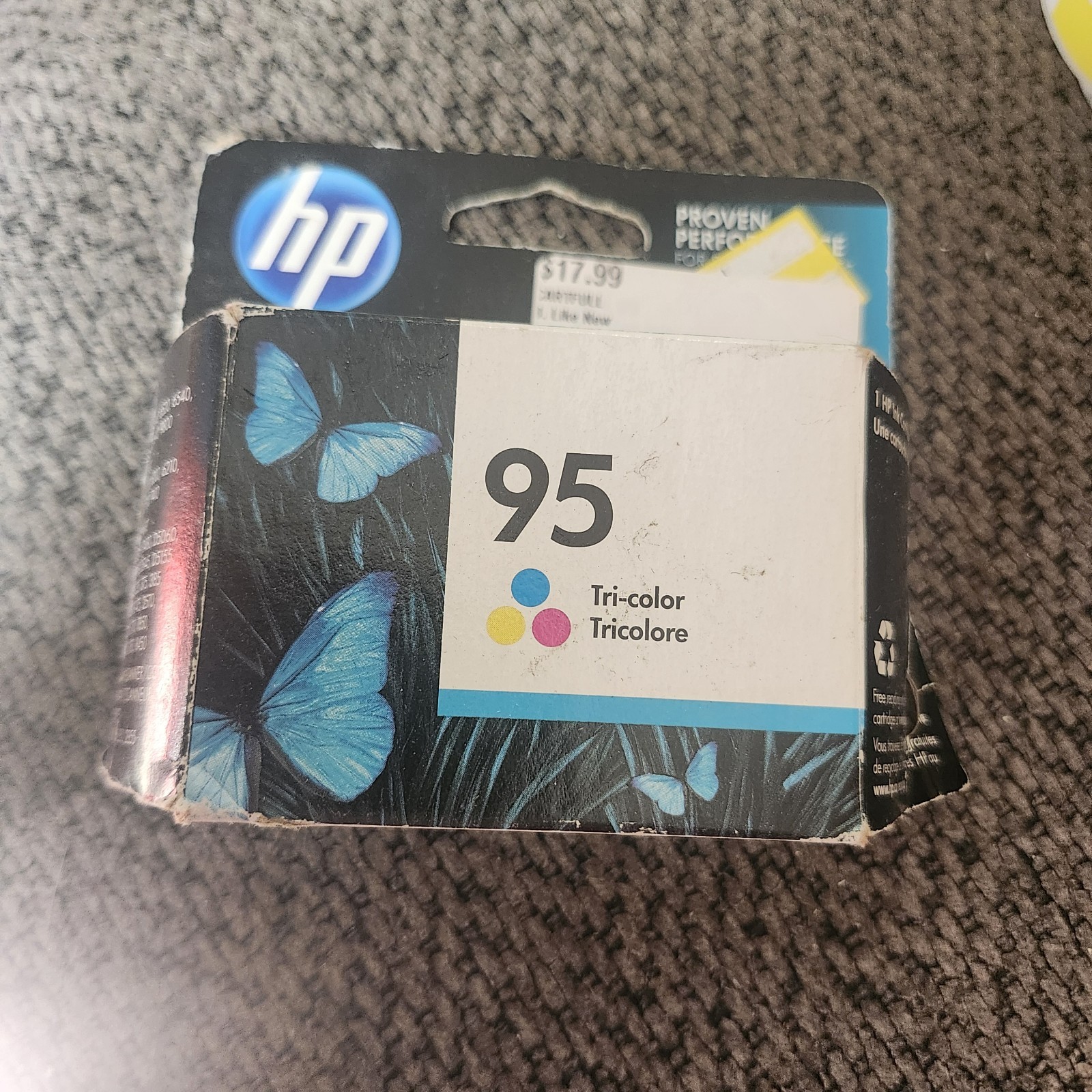 Genuine HP 95 Tri-Color Ink Cartridge ~ expired 02/2020 NEW/SEALED