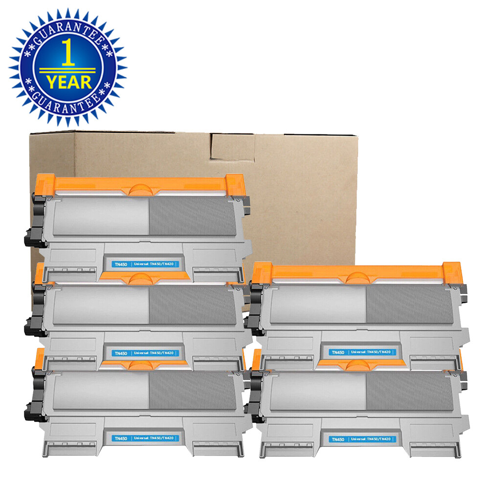 5PK For Brother TN450 TN420 Toner Cartridge Hl-2220 2240 2130 MFC-7360N 7860DW