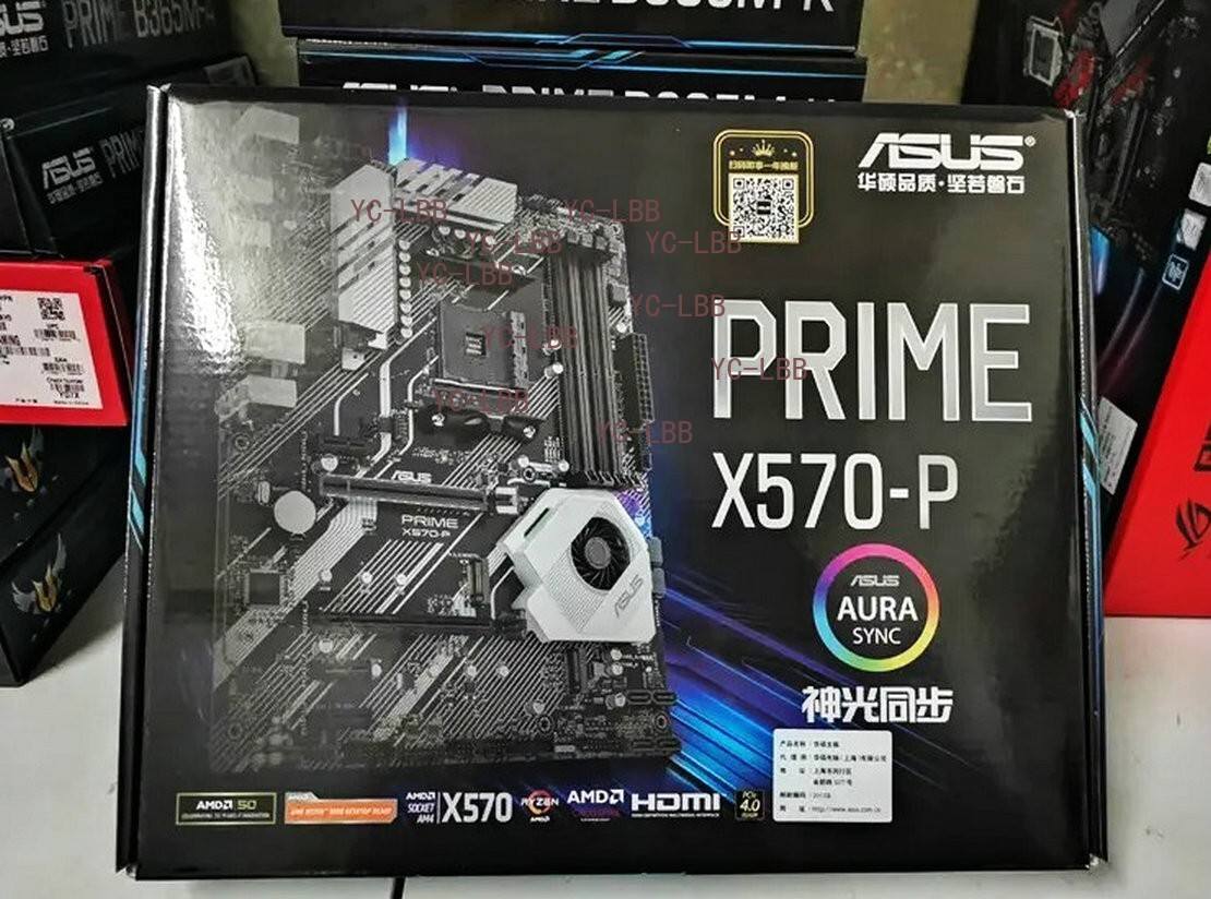 New ASUS PRIME X570-P (Dual M.2 PCIe 4.0) AMD AM4 ATX Motherboard-
