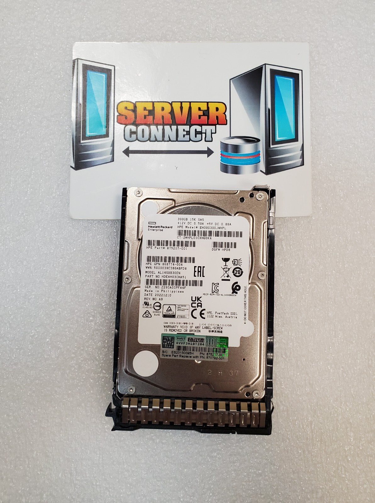 875217-001 HP 300GB 12G SAS 15K 2.5" G8 HDD---EH000300JWHPL