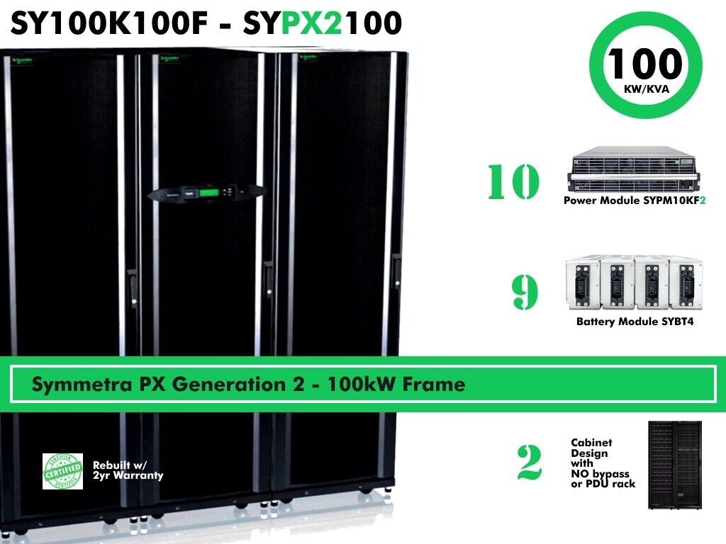 sypx2100~ APC Symmetra PX 100kva 100kw SY100K100F 208volt 3phase UPS #Startup