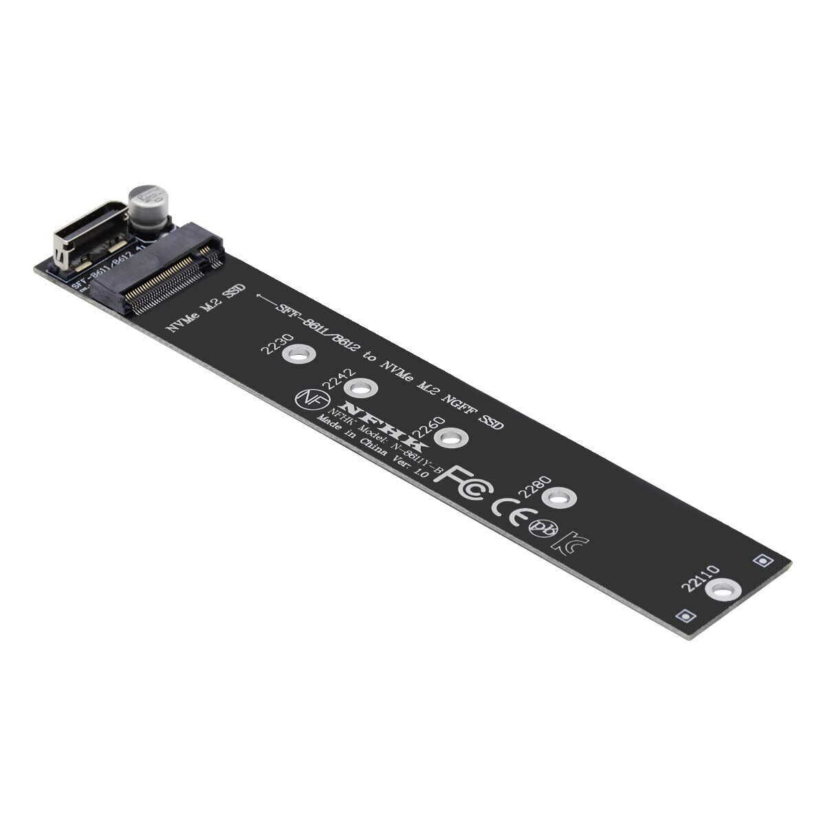 Cablecc Oculink SFF-8612 SFF-8611 to M.2 Kit NGFF M-Key to NVME PCIe SSD 2280...