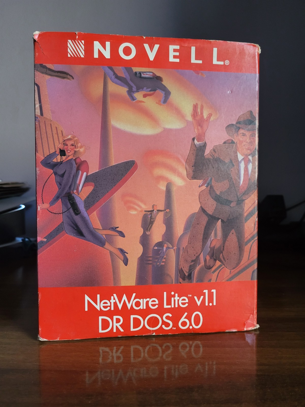 Novell NetWare Lite v1.1 DR DOS 6.0 Big Box CIB 4 Disks Manuals Vintage PC