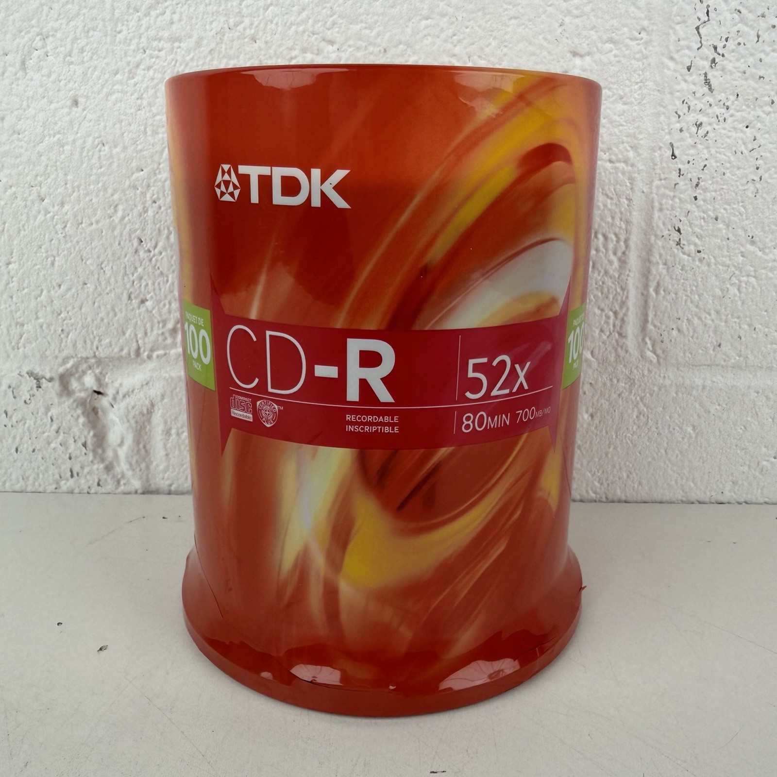 TDK CD-R (100 Pack) Blank Discs 700MB 80 Min New Sealed Up To 52x Record Speed