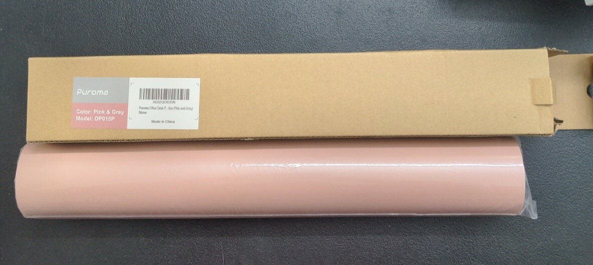 Office Desk Pad PU Leather Desk Mat 31.5" X 15.7" Large Pink/Gray Reversible-NEW