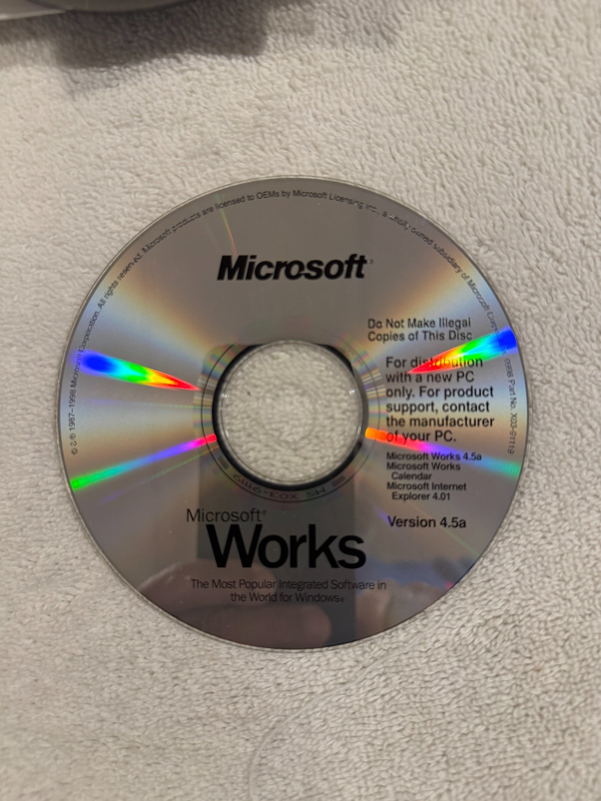 Microsoft Works Version 4.5a - VERY GOOD CONDITION - NO SERIAL #