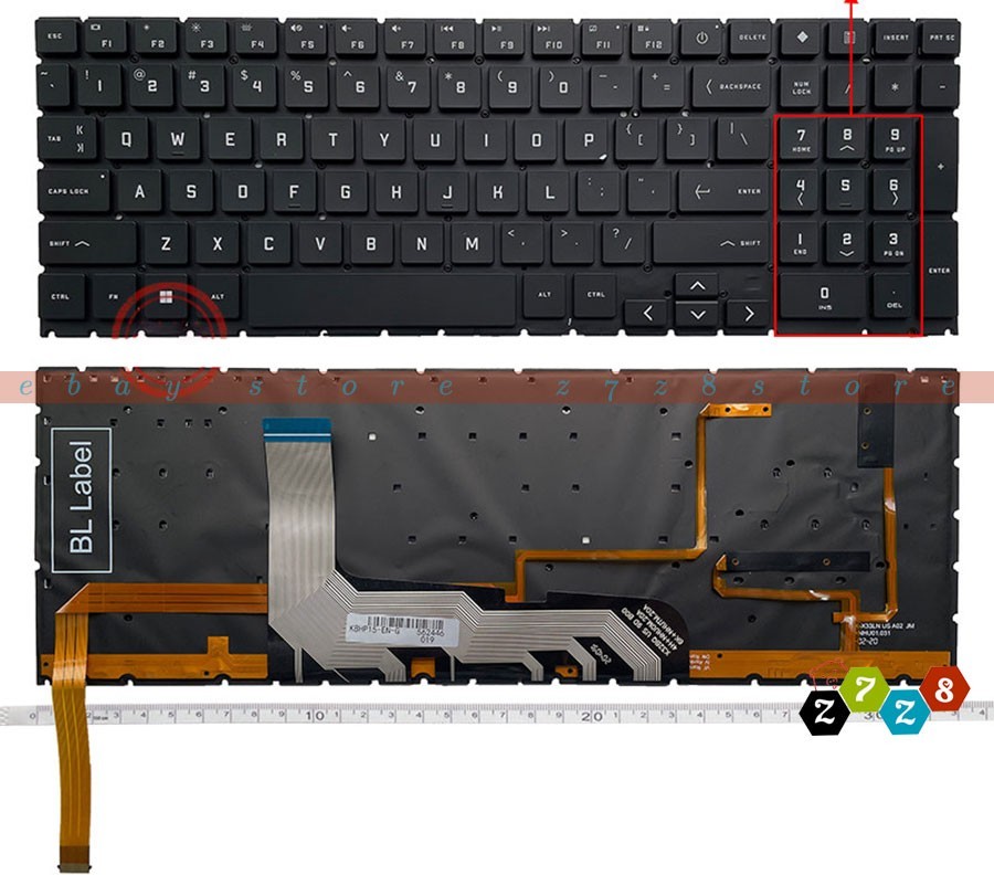 New HP OMEN 16-AP 16-AP0008CA 16-AP0010CA 16-AP0053DX Keyboard US RGB Backlit