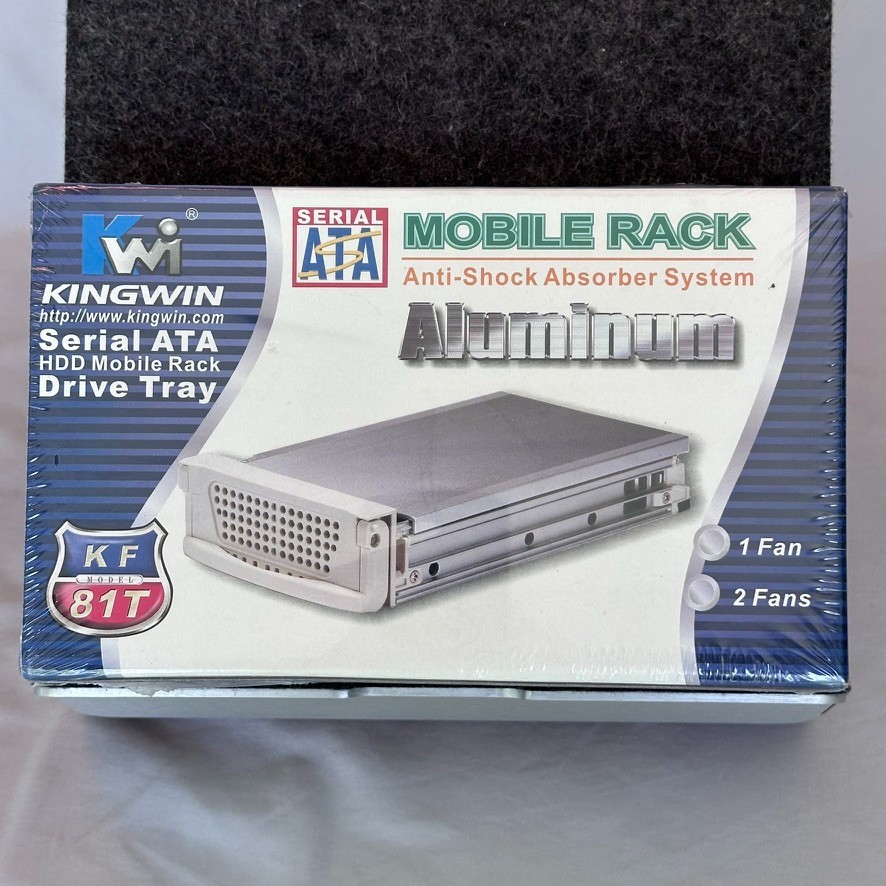 Kingwin KF-81T-BK Serial ATA SATA HDD Mobile Rack Drive Tray New Sealed