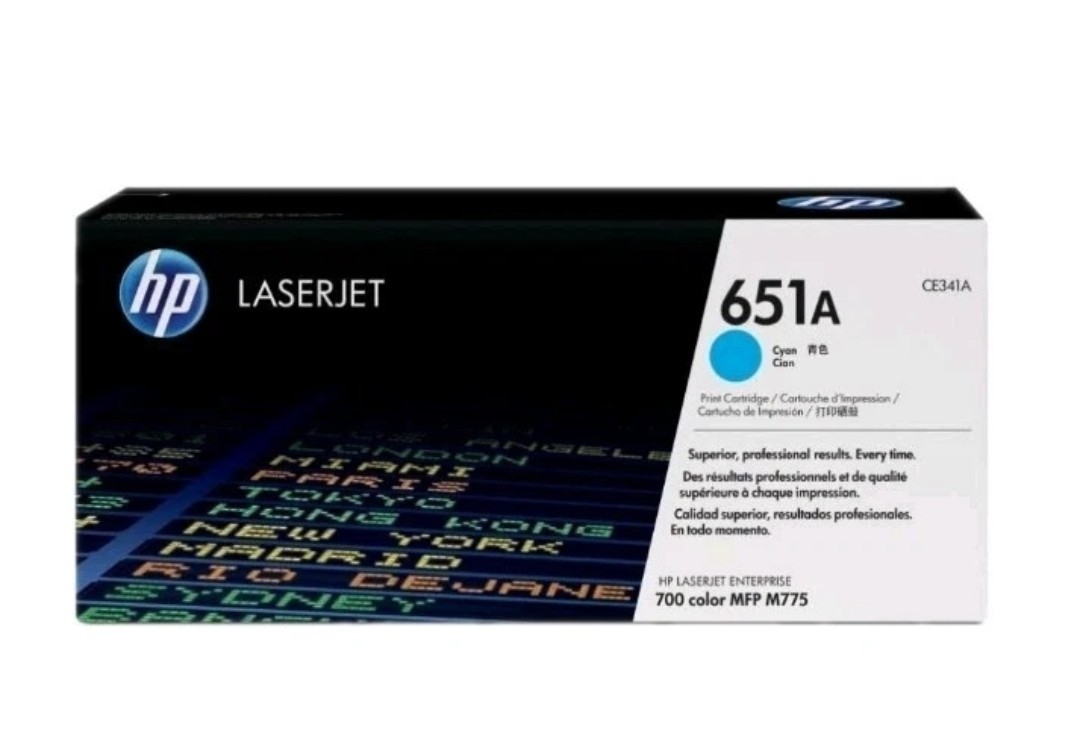 HP 651A CE341A Genuine Cyan Toner Print Cartridge LaserJet Enterprise 700