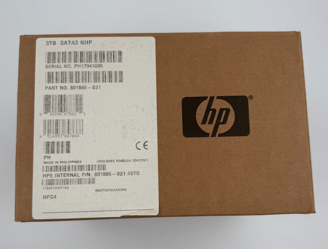 HP 3TB SATA NHP 6G 7.2K INTERNAL HARD DRIVE 801886-B21 PH17041086