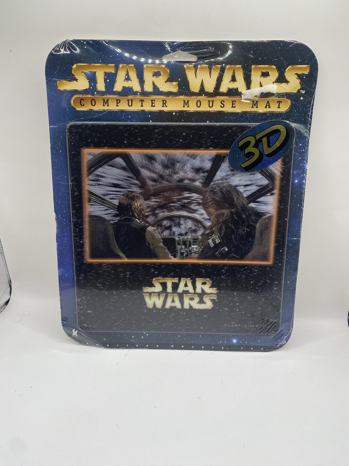 Vintage Mouse Pad 3D Motion Jump to Lightspeed 40202 Han Solo & Chewbacca SEALED