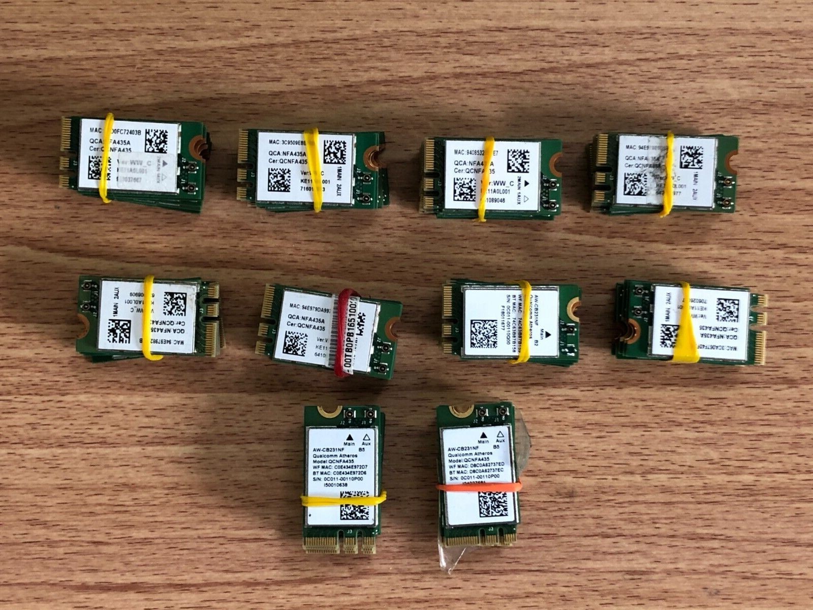 Atheros QCNFA435 802.11a/b/g/n/ac BT NGFF AW-CB231NF LOT of 50