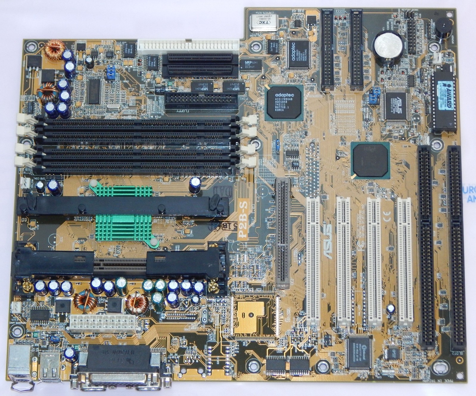 ATX Motherboard Motherboard Asus P2B-S REV 1.03 4 DIMM Slot 1 P2B with SCSI AGP ISA