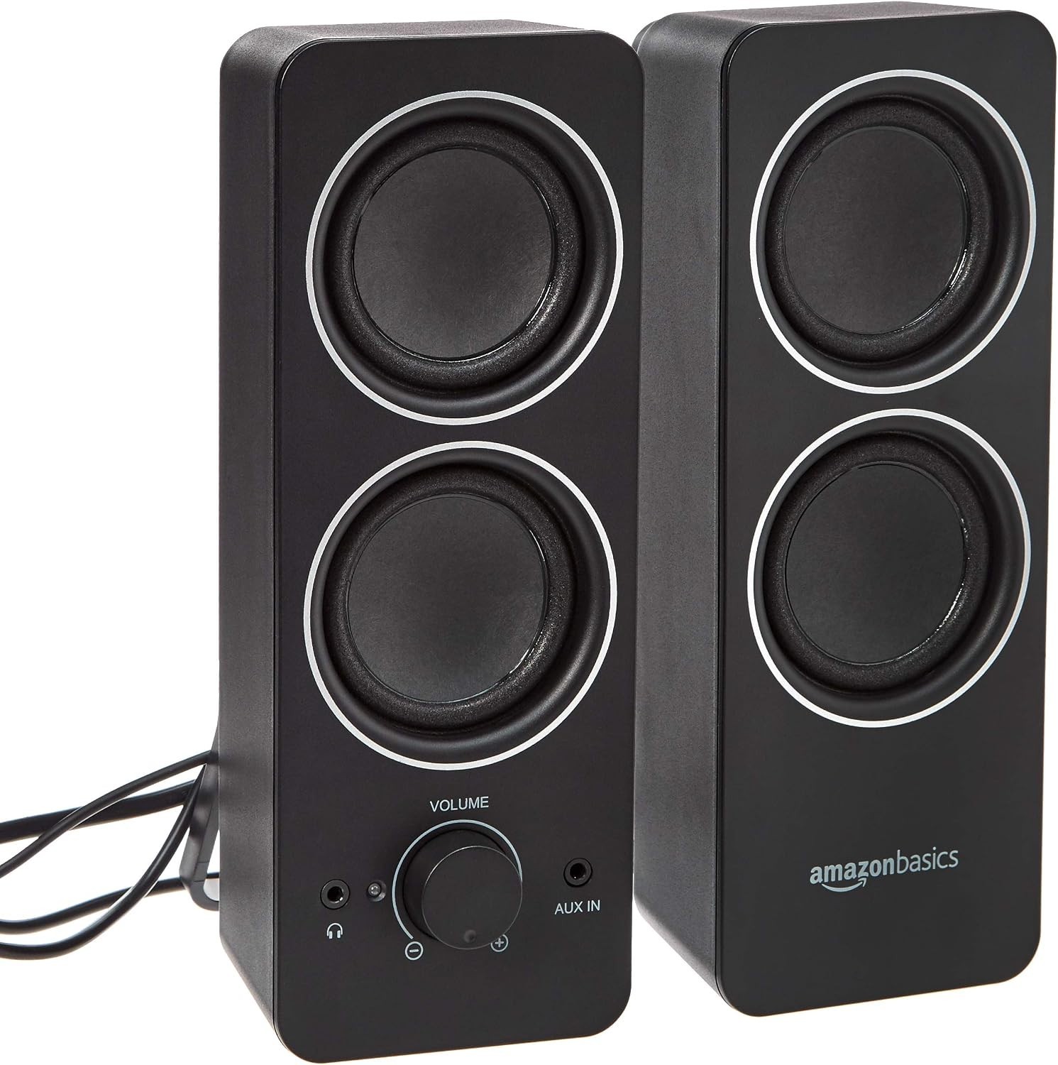 Amazon Basics Computer Speakers for PC or Laptop - Black