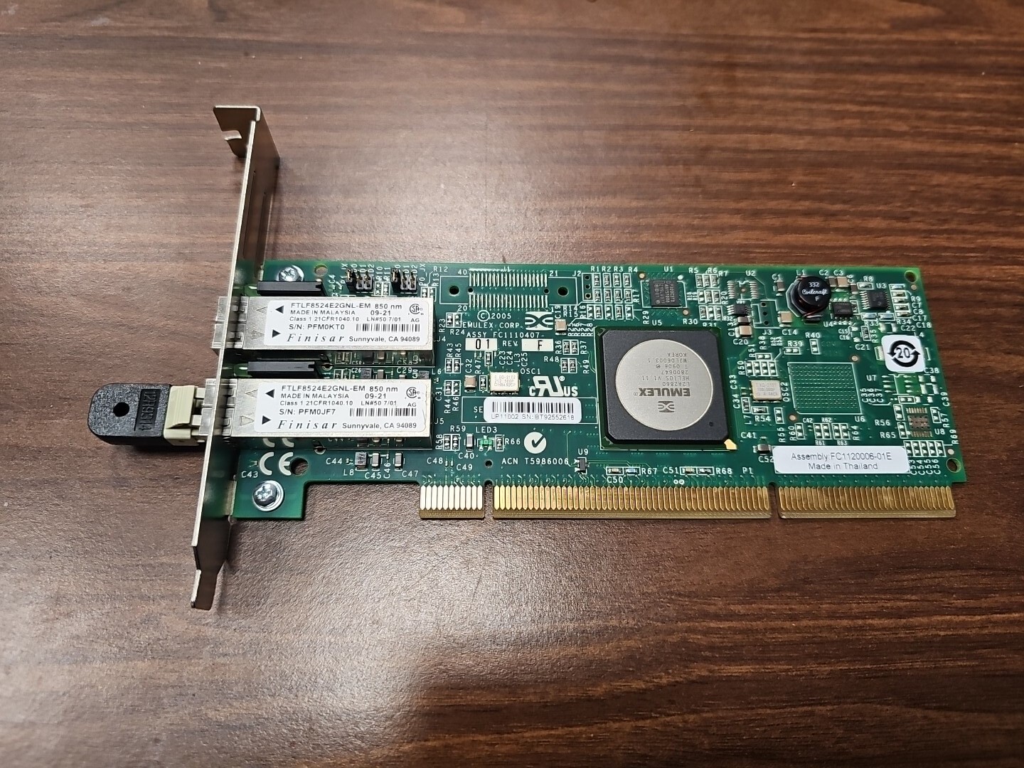 IBM 10N8620 4GB Dual-Port Fiber Channel PCI-X 2.0 DDR Adapter FC1110707-00 REV B