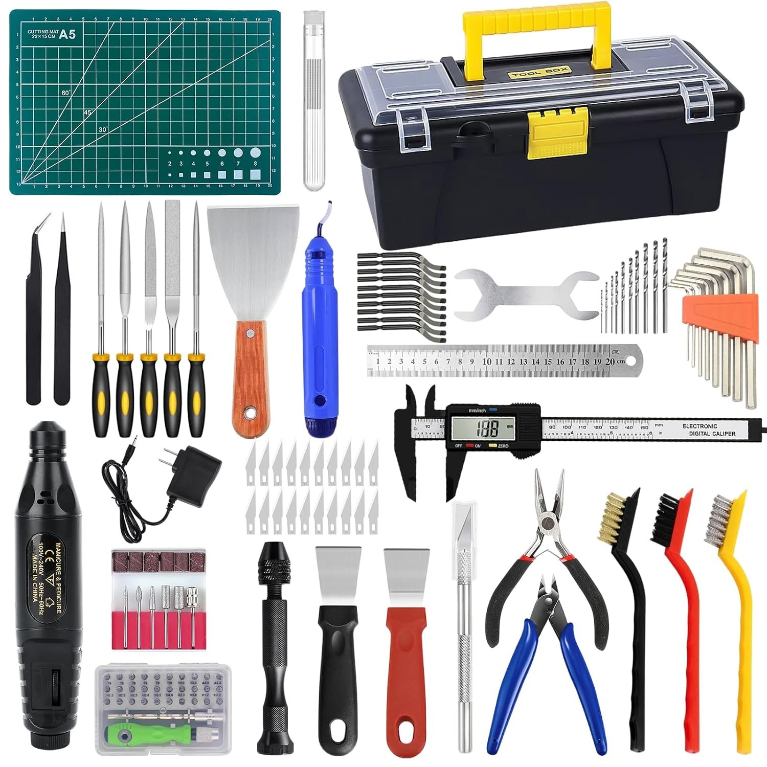 135PCS 3D Printer Tools & Accessories Kit,3D Printing Tool Set W/ Tool Box,3D