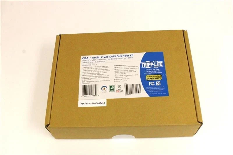 Tripp Lite B130-101A-2 VGA over Cat5/6 Extender Kit- LOT of 50pcs
