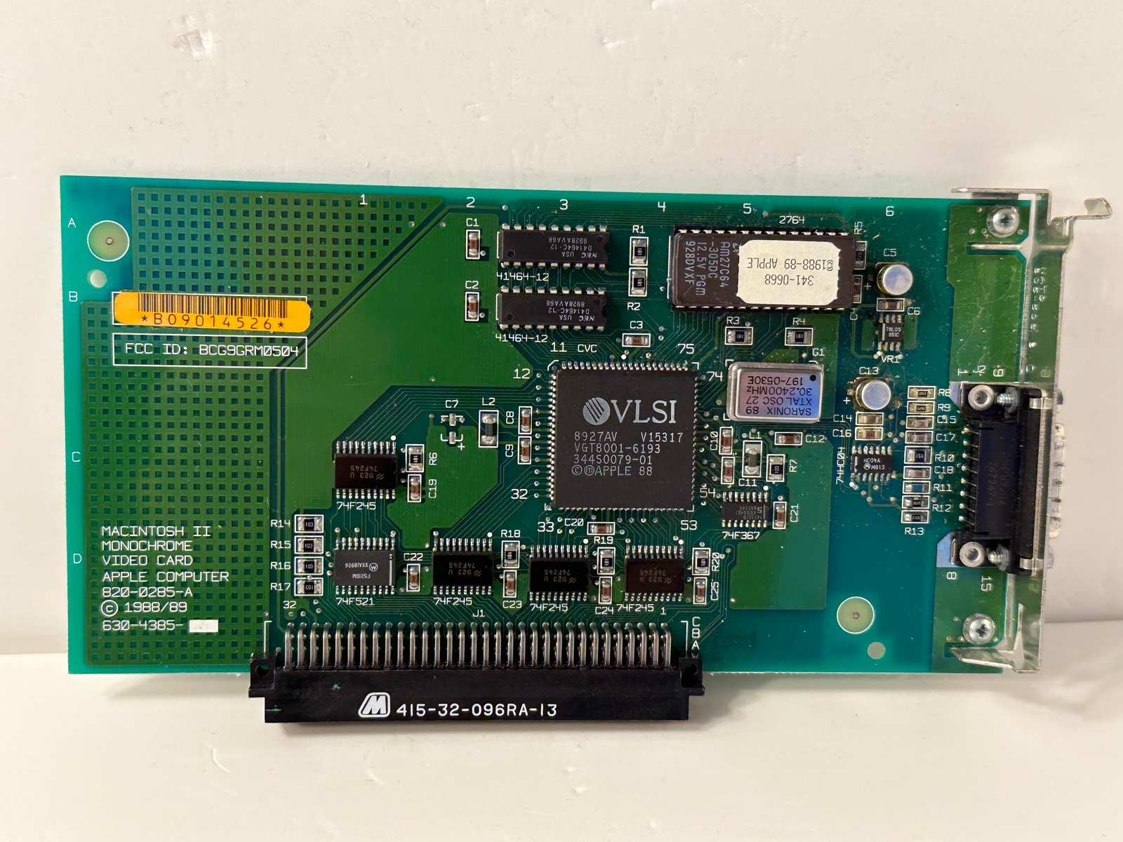 Macintosh Ii Monochrome Video Card Apple Computer 820-0285-A 1988/1989