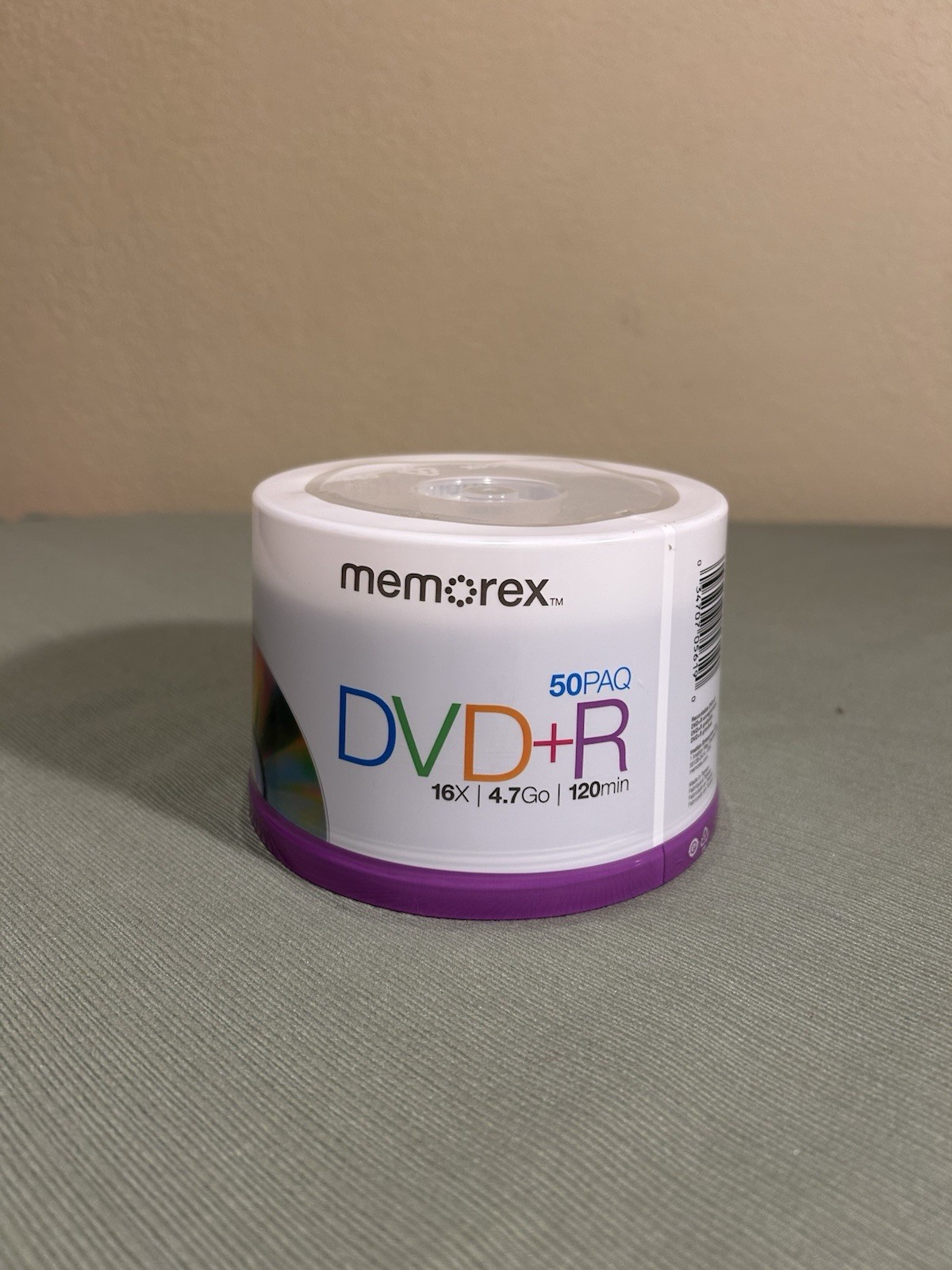 Memorex DVD plus R 16x 4.7GB 50 Pack Spindle Blank Discs Dvd+r Media Disks NEW