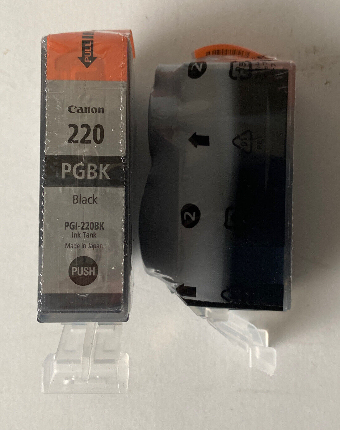 Lot of 2 Genuine Canon PGI-220BK Inkjet Cartridges (Black)