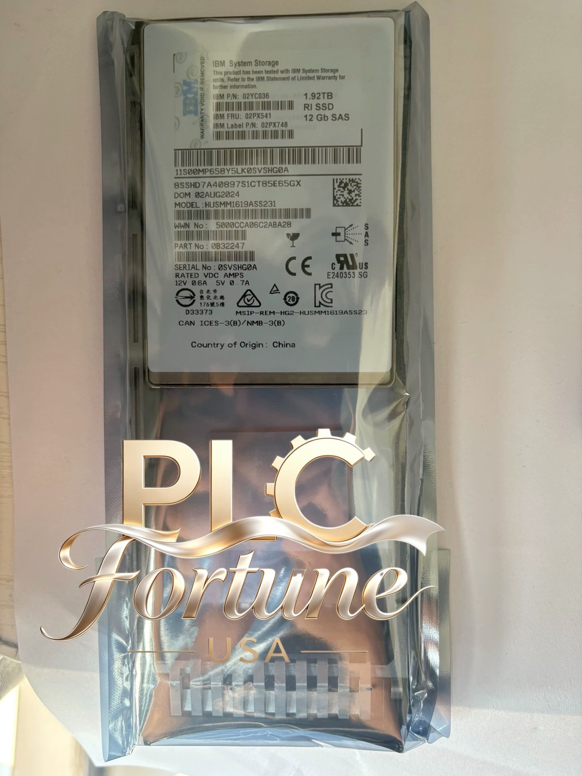 New IBM 02YC036 02PX541 02PX748 1.92TB Storage SAS 12G SAS 2.5" V5000 SSD