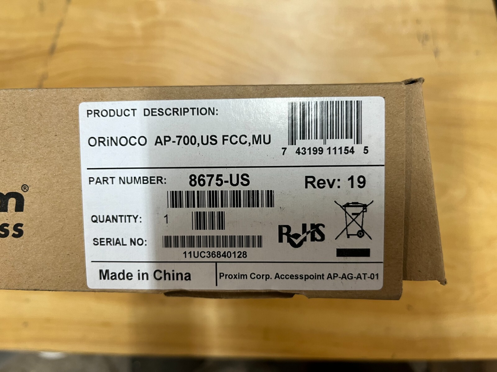 Proxim Orinoco AP-700-802.11a/b/g Access Point New Open Box