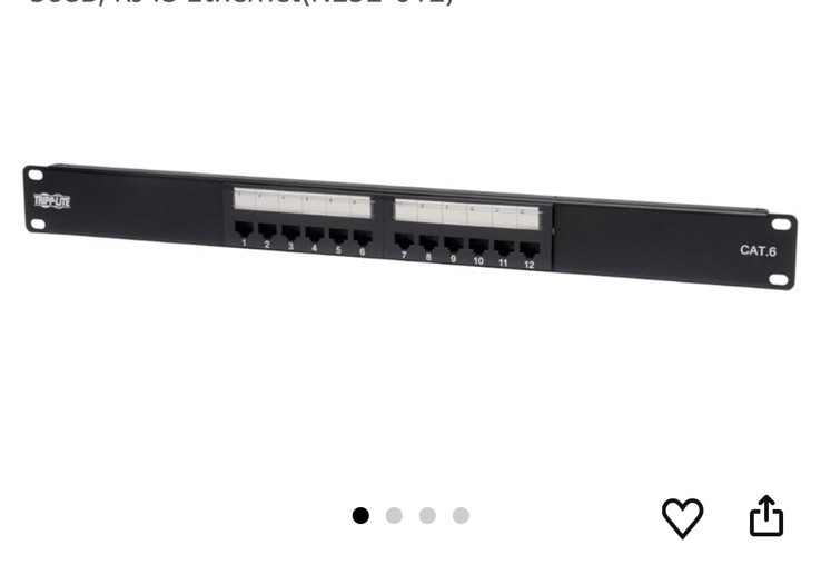TRIPP LITE N252-012 12-Port Cat6 Patch Panel 568B New